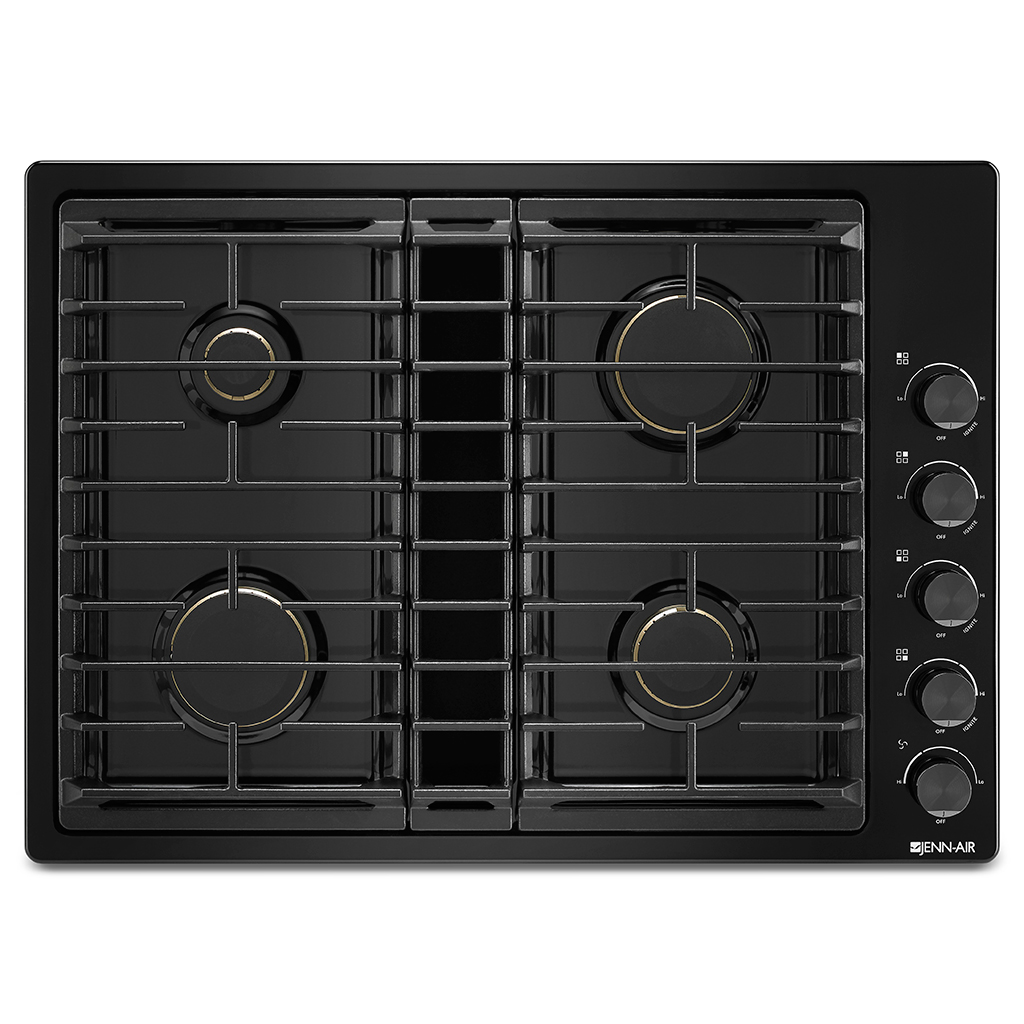 Plaque de cuisson au gaz avec ventilation intégrée 30po JGD3430GB